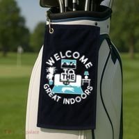 Welcome To The Great Indoors Golf Towel thumb 2