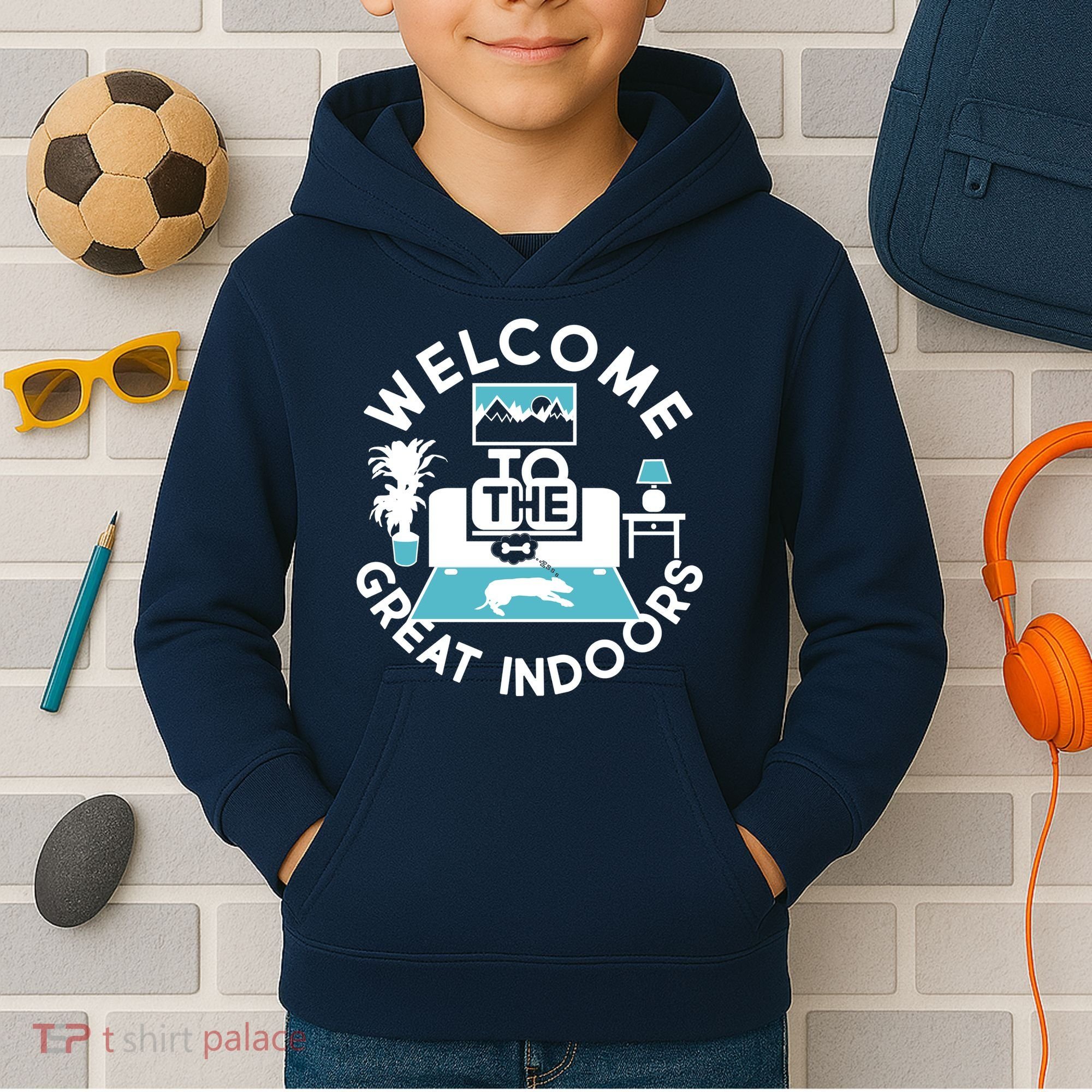 Welcome To The Great Indoors Kids Hoodie