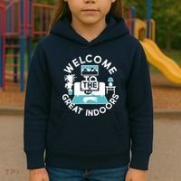 Welcome To The Great Indoors Kids Hoodie thumb 3