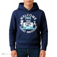 Welcome To The Great Indoors Kids Hoodie thumb 4
