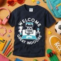 Welcome To The Great Indoors Kids T-Shirt thumb 3