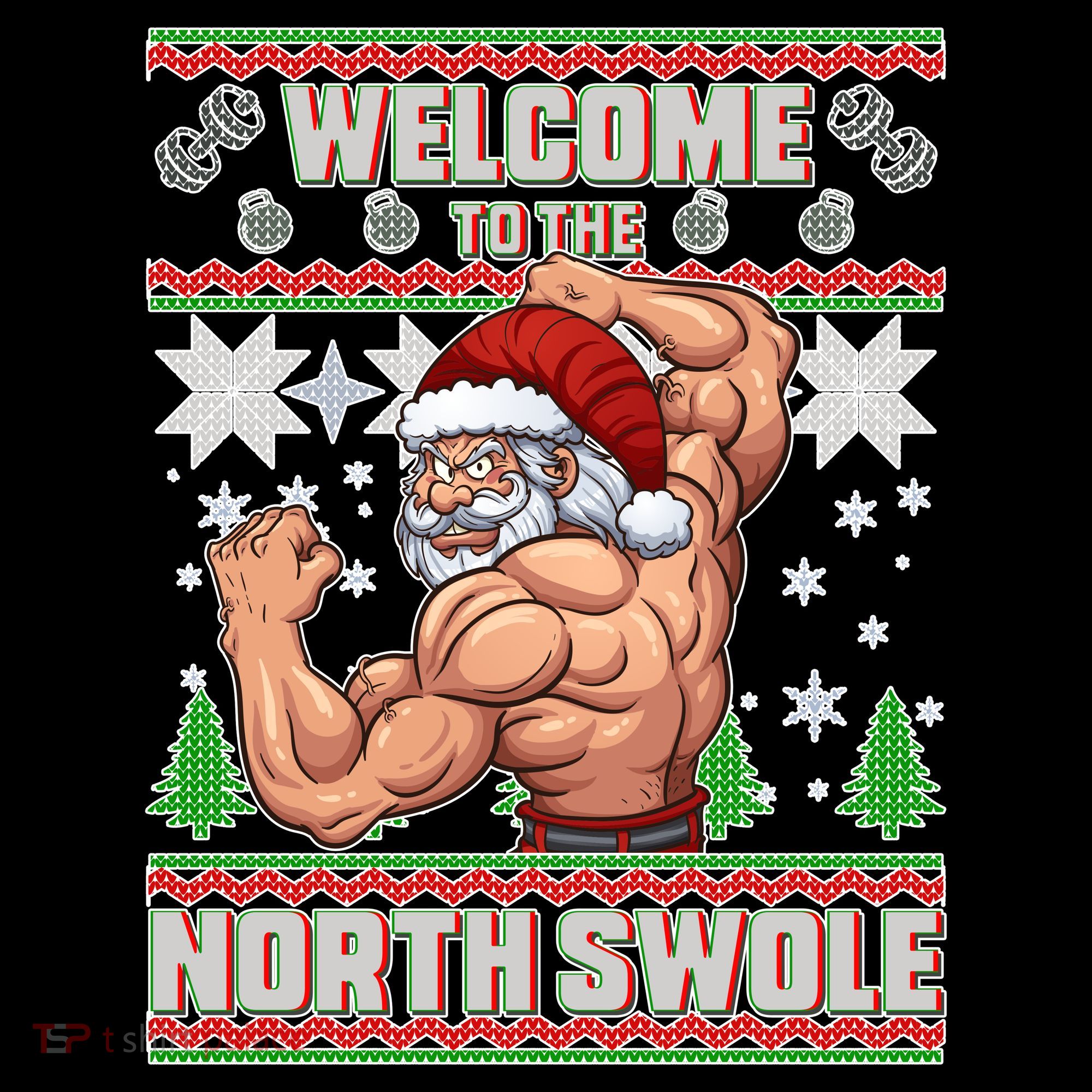 Welcome to the North Swole Santa Ugly Christmas Coffee Mug