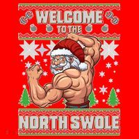 Welcome to the North Swole Santa Ugly Christmas Sweatshirt thumb 3