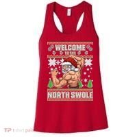 Welcome to the North Swole Santa Ugly Christmas Women's Tank Top thumb 0