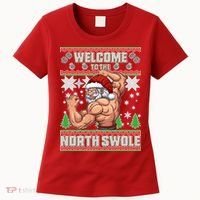 Welcome to the North Swole Santa Ugly Christmas Women's T-Shirt thumb 0