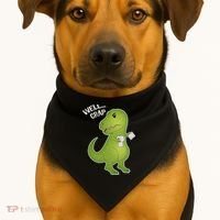 Well Crap Funny T-Rex Can't Wipe USA-Made Doggie Bandana thumb 1
