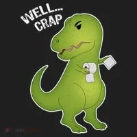 Well Crap Funny T-Rex Can't Wipe Beanie thumb 2