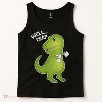 Well Crap Funny T-Rex Can't Wipe Tank Top thumb 2