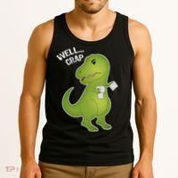 Well Crap Funny T-Rex Can't Wipe Tank Top thumb 3