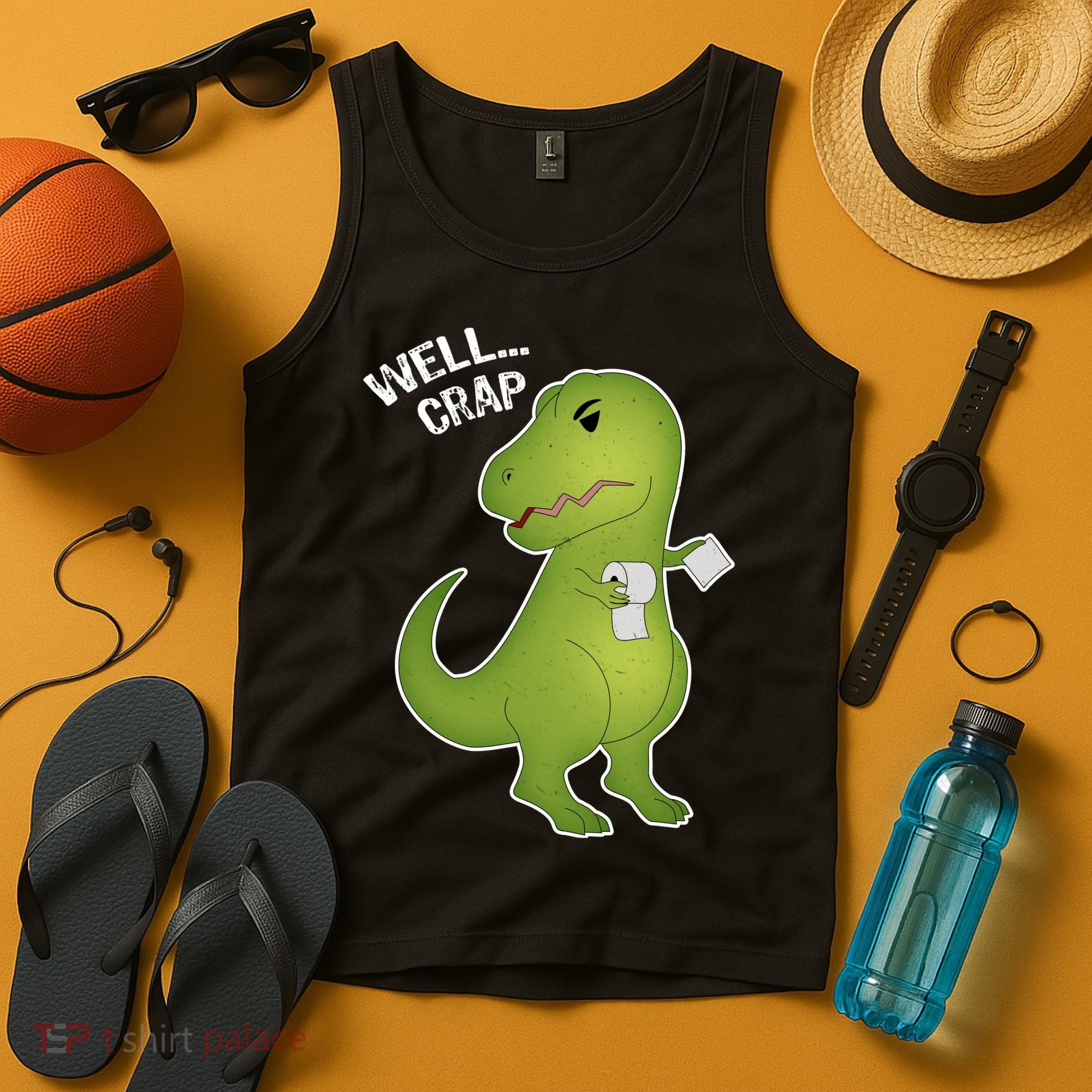 Well Crap Funny T-Rex Can't Wipe Tank Top