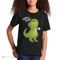 Well Crap Funny T-Rex Can't Wipe Kids T-Shirt thumb 2