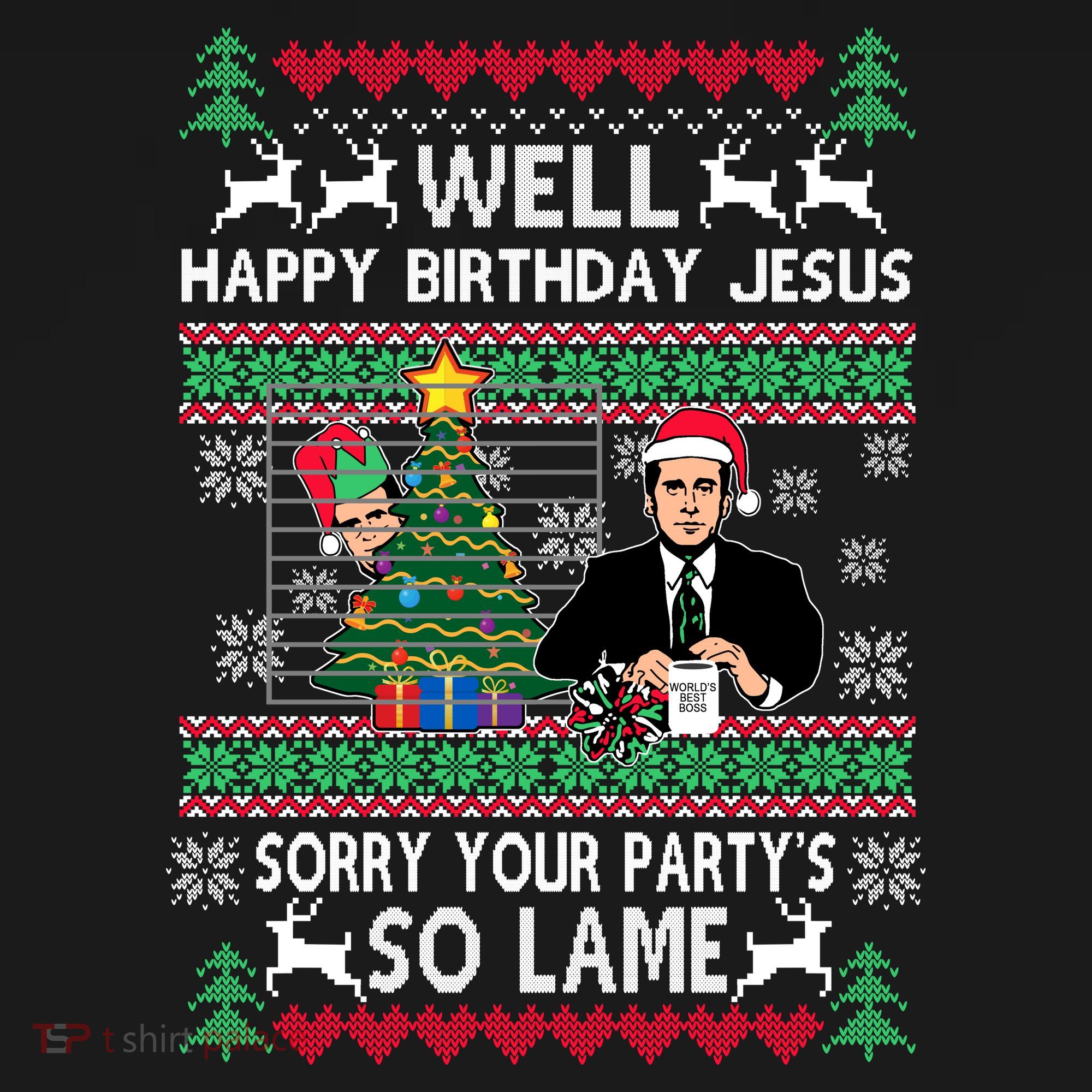 Well Happy Birthday Jesus Funny Quote Office Ugly Christmas Mousepad