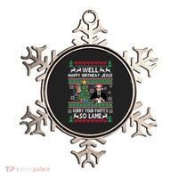 Well Happy Birthday Jesus Funny Quote Office Ugly Christmas Ornament thumb 0