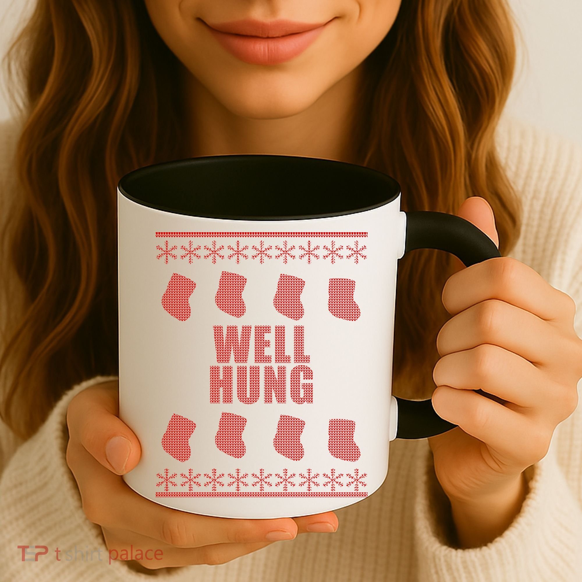 Well Hung Funny Ugly Christmas  Coffee Mug