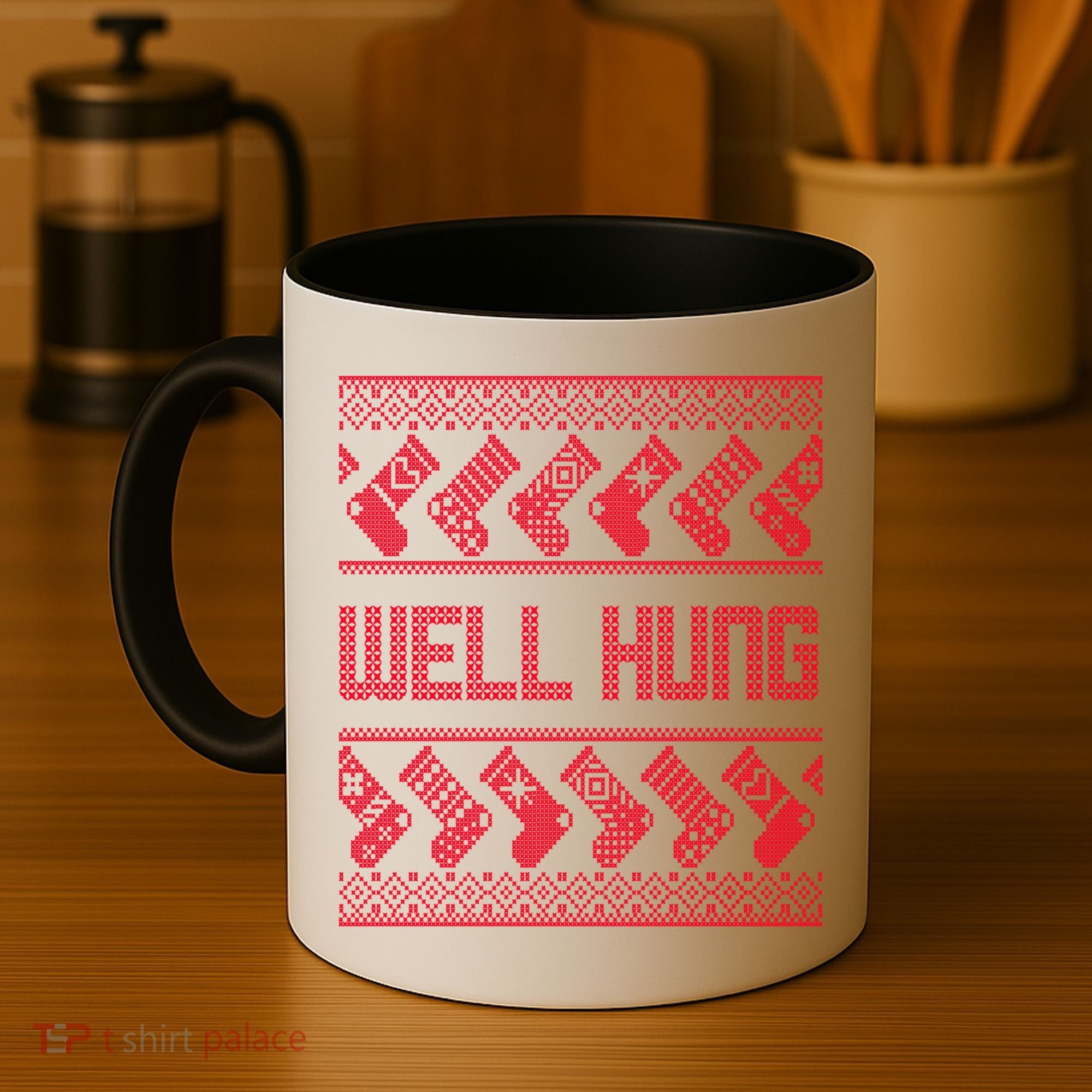 Well Hung Ugly Christmas Coffee Mug