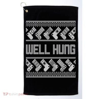 Well Hung Ugly Christmas Golf Towel