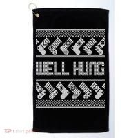 Well Hung Ugly Christmas Golf Towel thumb 0