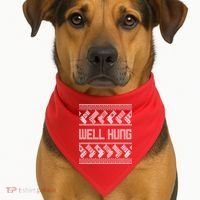 Well Hung Ugly Christmas USA-Made Doggie Bandana thumb 1