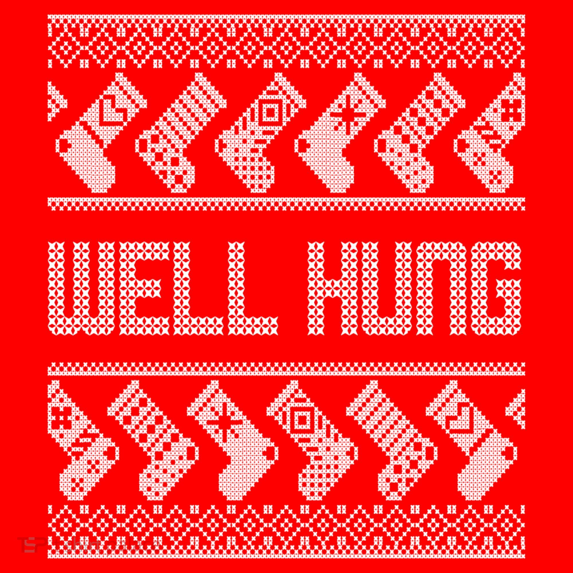Well Hung Ugly Christmas USA-Made Doggie Bandana