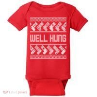 Well Hung Ugly Christmas Baby Bodysuit thumb 0