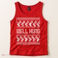 Well Hung Ugly Christmas Tank Top thumb 2