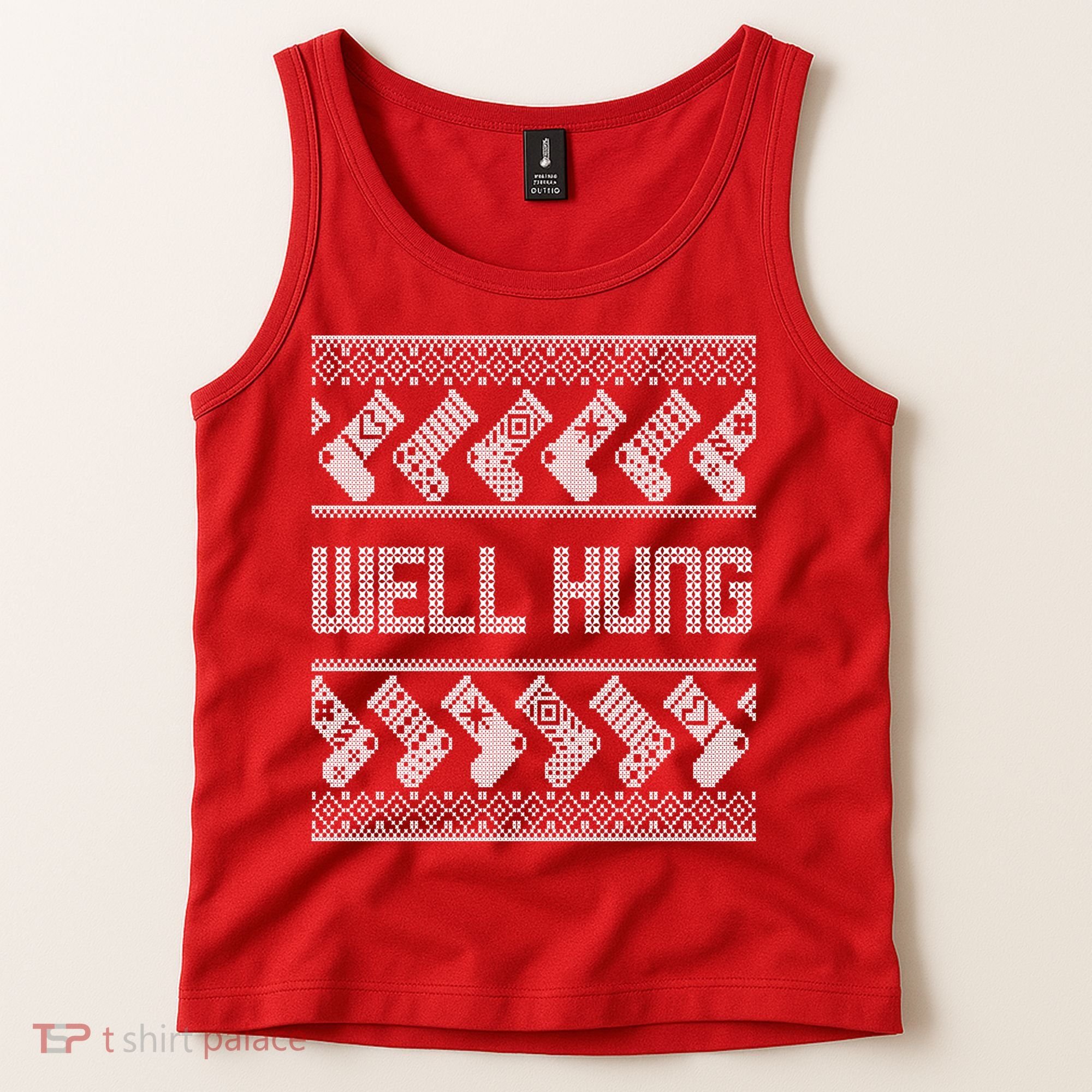 Well Hung Ugly Christmas Tank Top