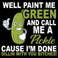 Well Paint Me Green Funny Pickle Saying Coaster thumb 2