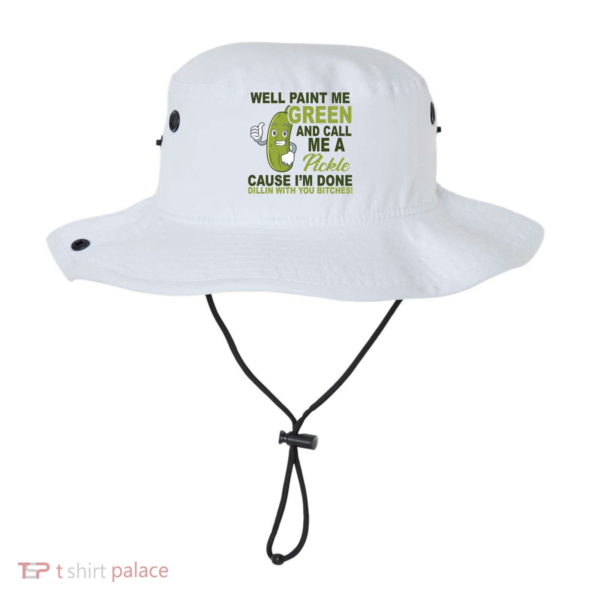 Well Paint Me Green Funny Pickle Saying Bucket Hat