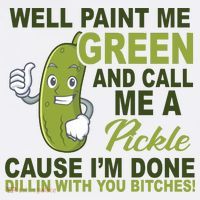 Well Paint Me Green Funny Pickle Saying Bucket Hat thumb 4