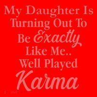Well Played Karma Funny Daughter Santa Hat thumb 1