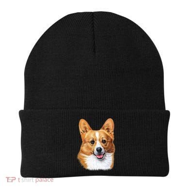 Welsh Corgi Dog Portrait Beanie