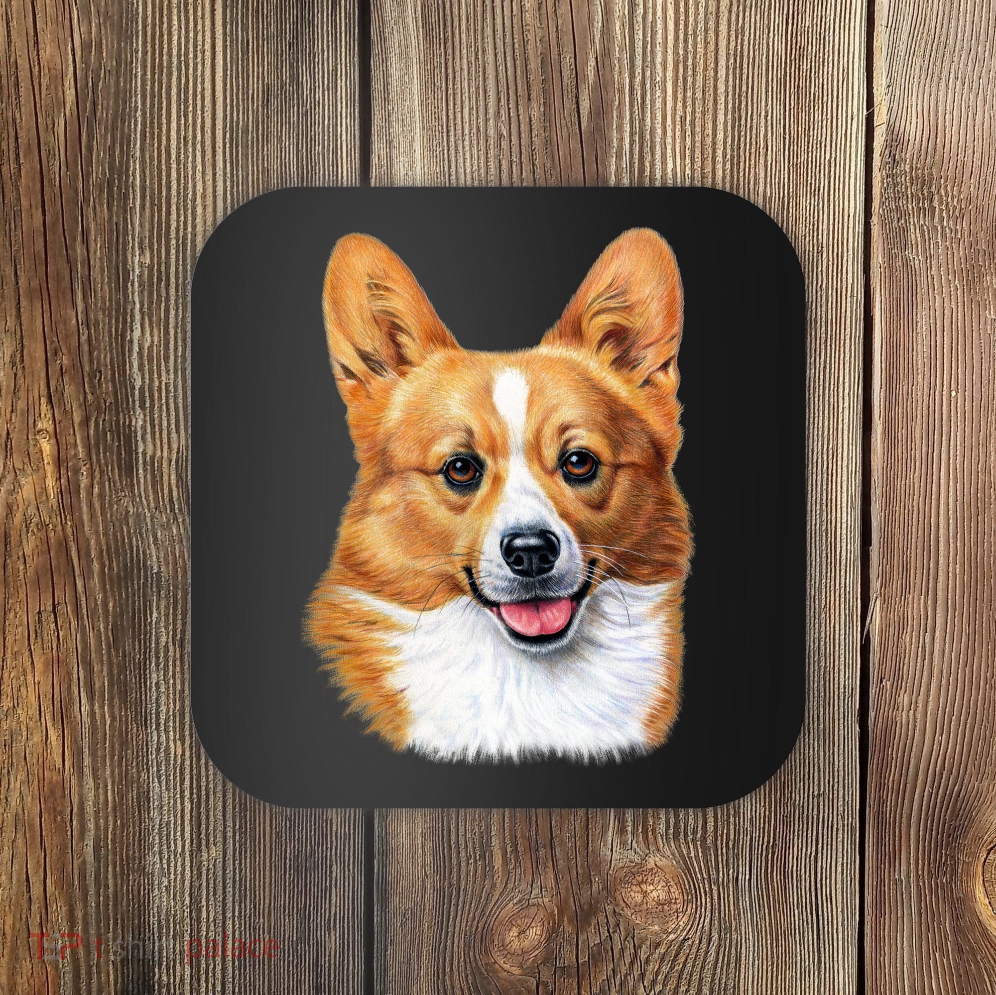 Welsh Corgi Dog Portrait Coaster