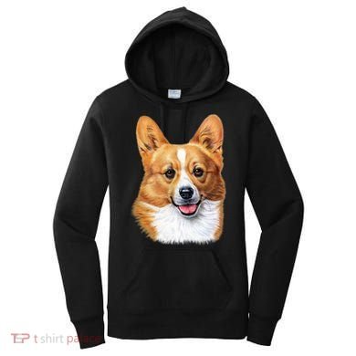 Welsh Corgi Dog Portrait Women's Hoodie
