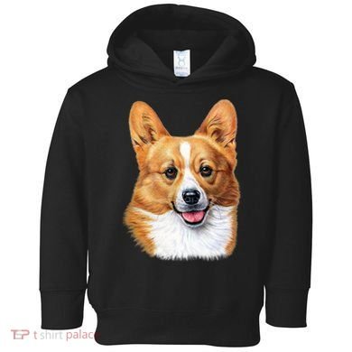 Welsh Corgi Dog Portrait Toddler Hoodie