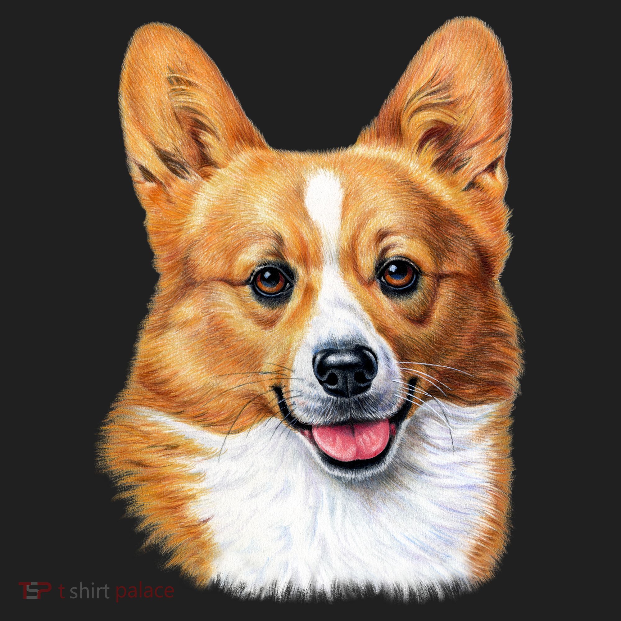 Welsh Corgi Dog Portrait Golf Towel