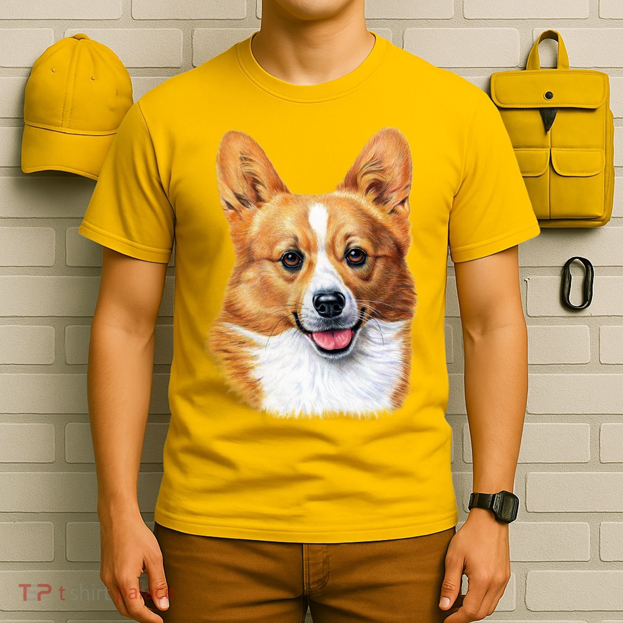 Welsh Corgi Dog Portrait T-Shirt