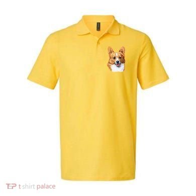 Welsh Corgi Dog Portrait Polo