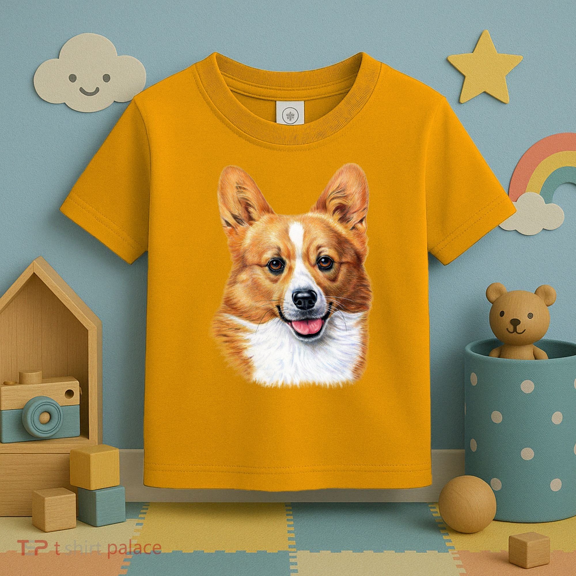 Welsh Corgi Dog Portrait Toddler T-Shirt