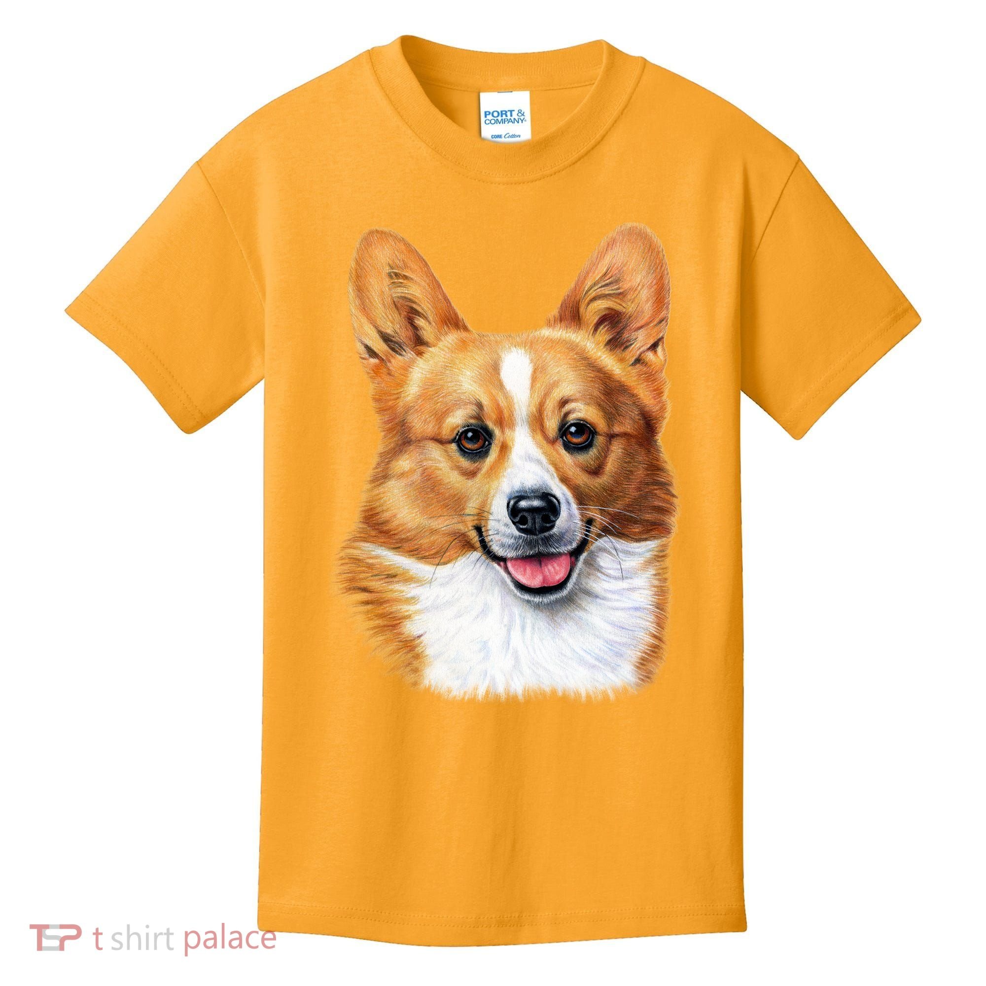 Welsh Corgi Dog Portrait Kids T-Shirt