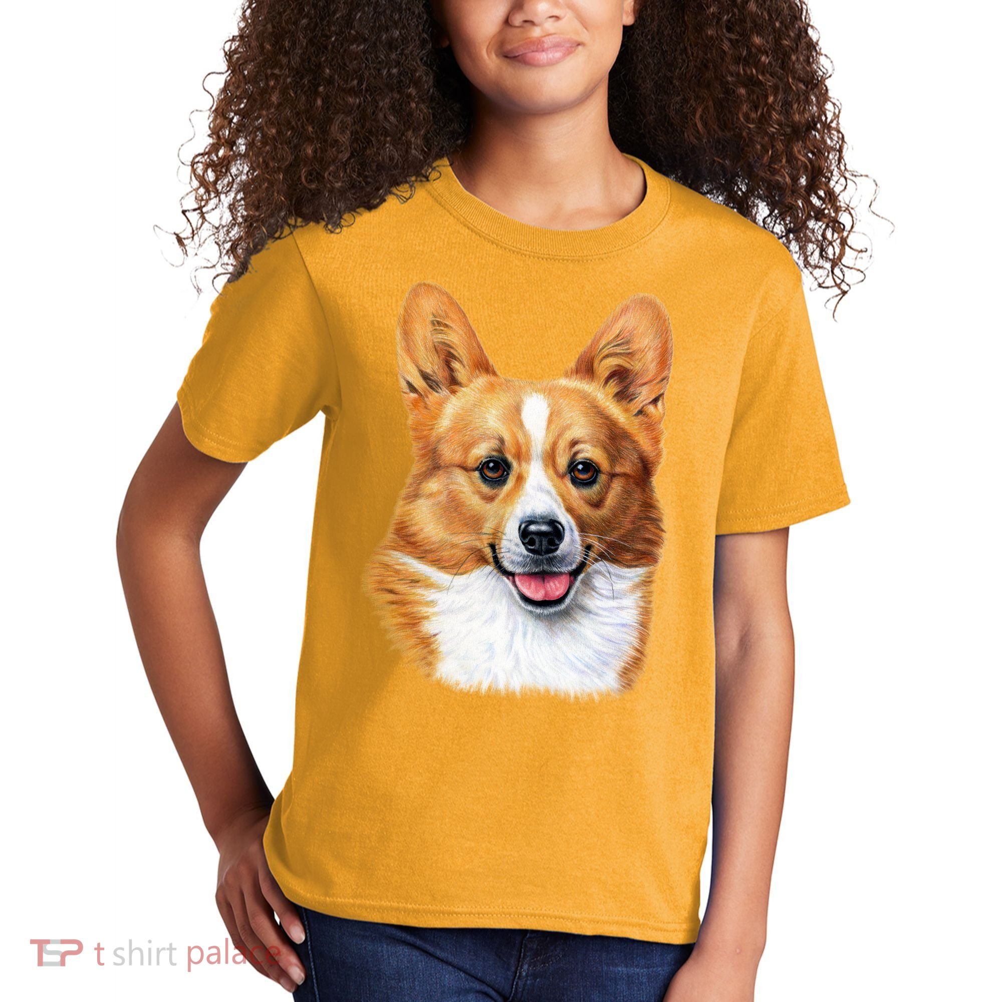 Welsh Corgi Dog Portrait Kids T-Shirt