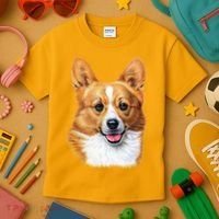 Welsh Corgi Dog Portrait Kids T-Shirt thumb 3