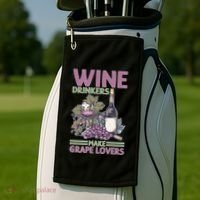 Wine Ers Make Grape Lovers Influence Cute Gift Golf Towel thumb 2