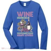 Wine Ers Make Grape Lovers Influence Cute Gift Women's Long Sleeve Shirt thumb 0