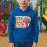 Wine Ers Make Grape Lovers Influence Cool Gift Kids Hoodie thumb 2