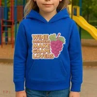 Wine Ers Make Grape Lovers Influence Cool Gift Kids Hoodie thumb 3