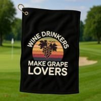 Wine Ers Make Grape Lovers Influence Cool Gift Golf Towel thumb 1