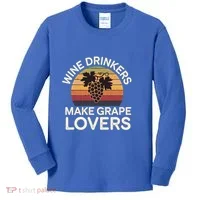 Wine Ers Make Grape Lovers Influence Cool Gift Kids Long Sleeve Shirt thumb 0