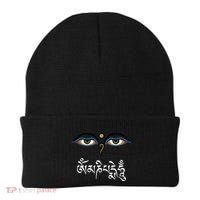 Wisdom Eyes Om Mani Padme Hum Buddha Buddhist Dalai Lama Beanie thumb 0