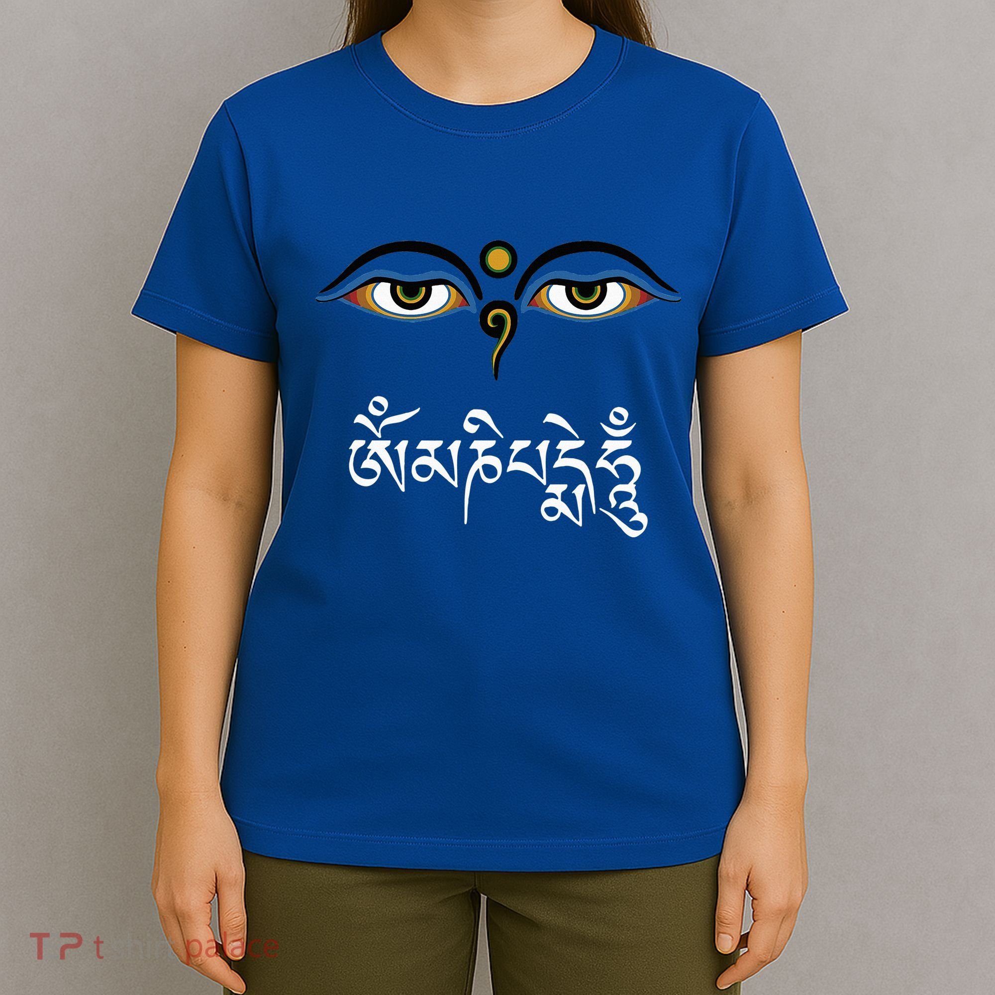 Wisdom Eyes Om Mani Padme Hum Buddha Buddhist Dalai Lama T-Shirt
