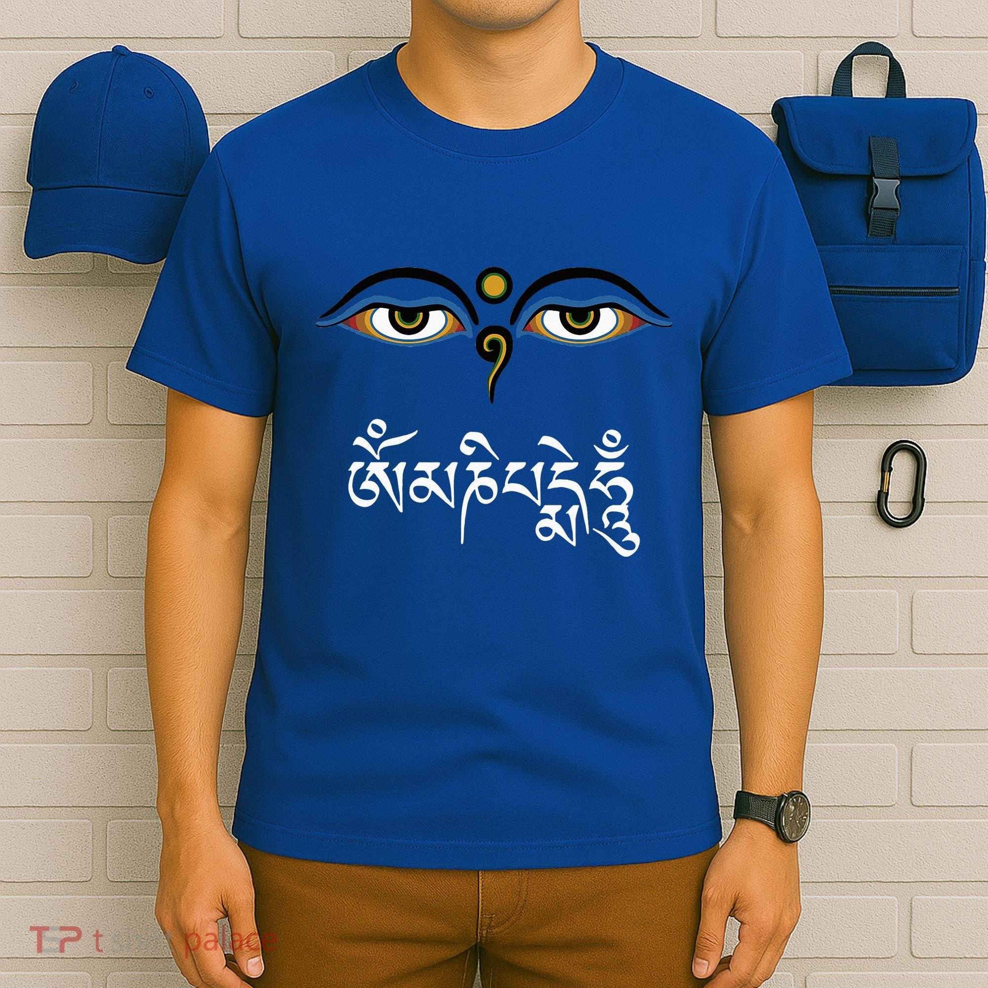 Wisdom Eyes Om Mani Padme Hum Buddha Buddhist Dalai Lama T-Shirt